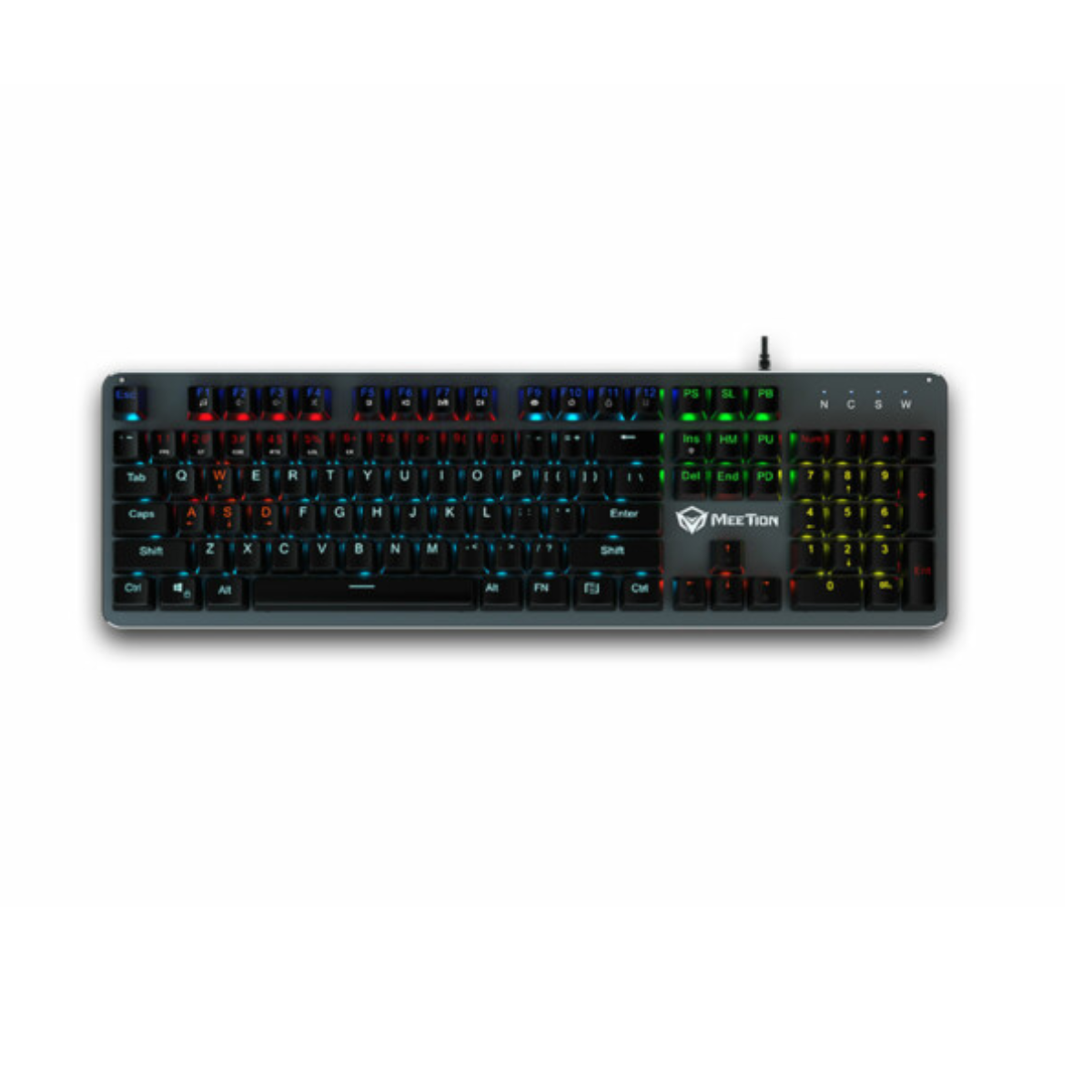  MEETION | RBG Customized LED Backlit Wired Keyboard | Mechanical Keyboard | Pluggable Switch