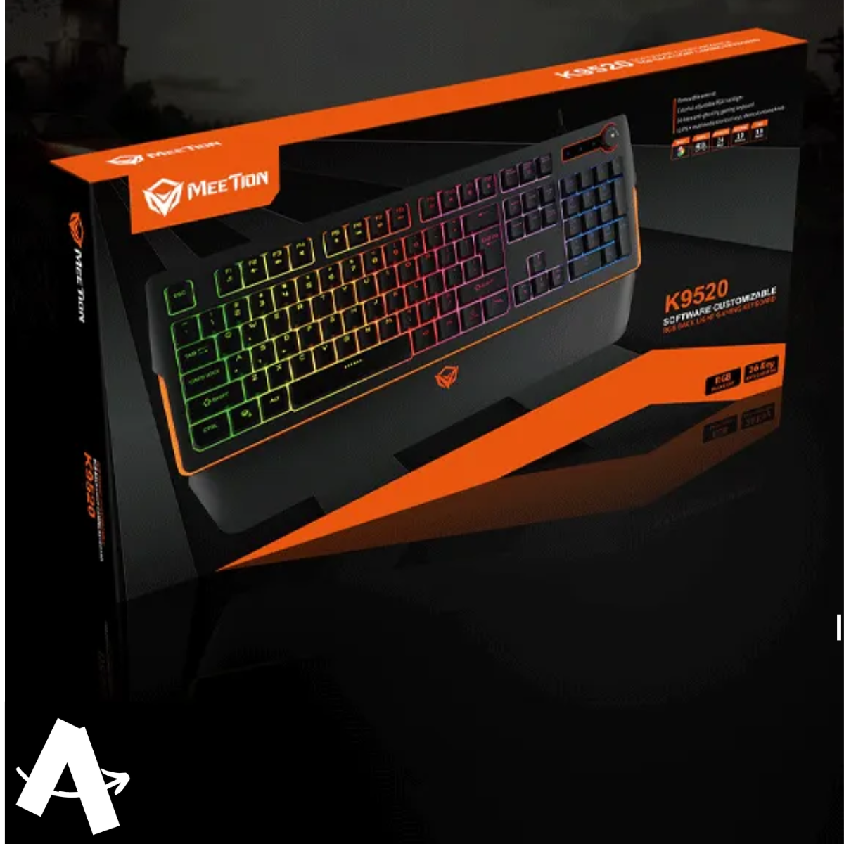 Meetion | K9520 | Software Customizable | RGB Back Light | Gaming Keyboard