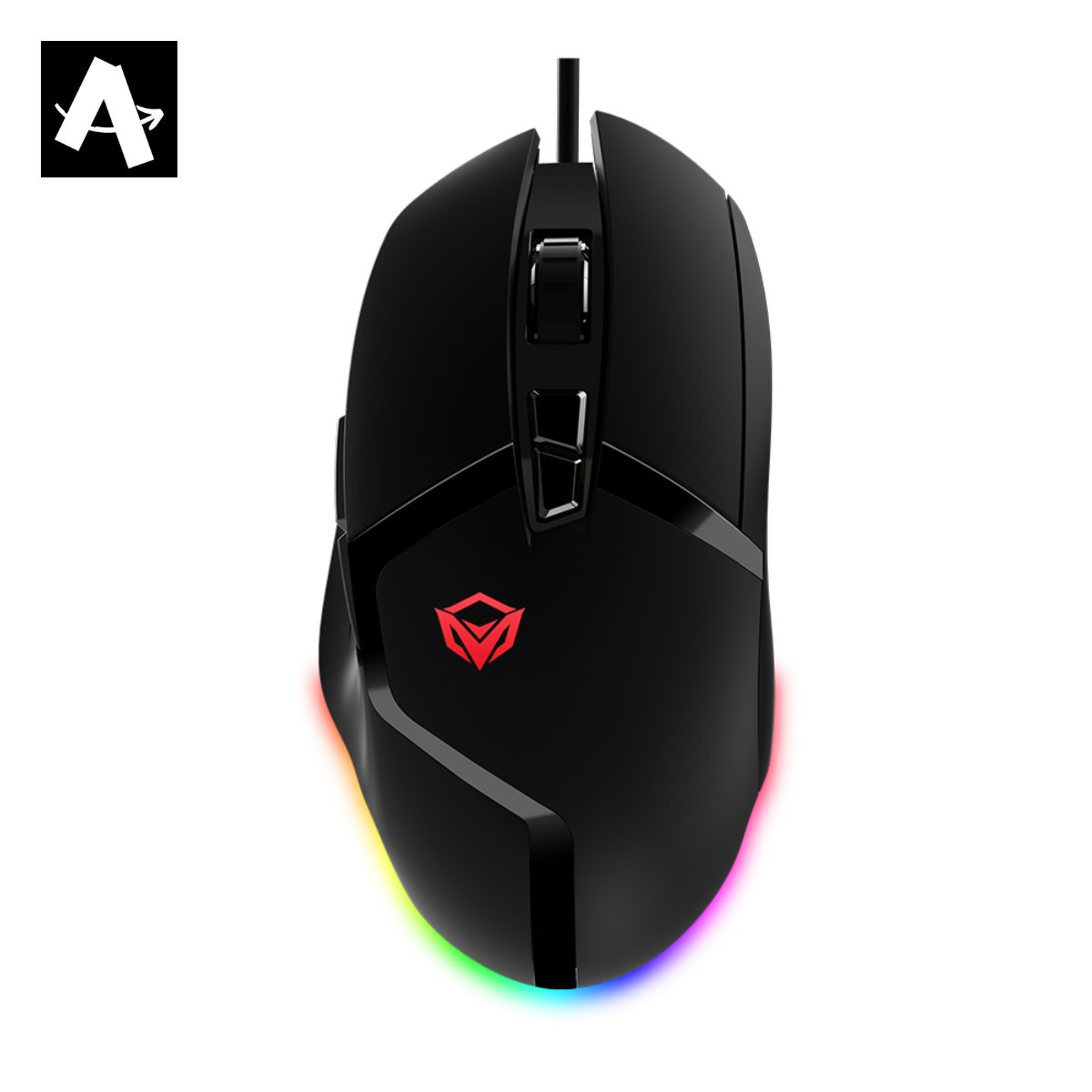 MEETION-G3325 Professional Wired Gaming Mouse | Up to 10000 DPI, 8 Programmable Buttons | 100 IPS Tracking Speed, Polling Rate 125-1000Hz MS, 5000 FPS | Aluminium Alloy Footpad | Compatible with PC/Mac |